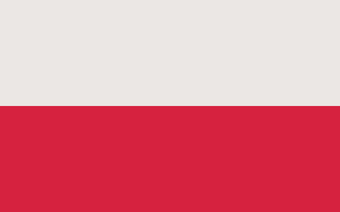 Biało czerwona flaga Polski.