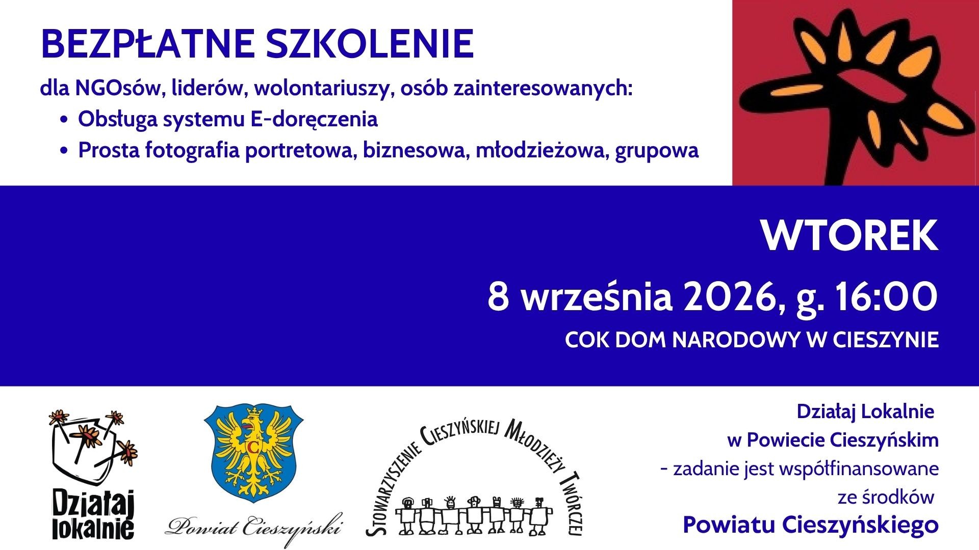 Szkolenie dla organizacji pozarządowych w dniu 8 września 2026 roku