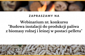 Trwa nabór koncepcji projektowych w konkursie pn. „Budowa instalacji do produkcji paliwa z biomasy rolnej i leśnej w postaci pelletu"