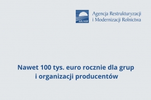 Nawet 100 tys. euro rocznie dla grup i organizacji producentów