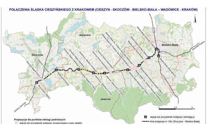 Ogłoszenie ws. konsultacji społecznych dotyczących rewitalizacji linii kolejowej nr 190 na odcinku Skoczów – Bielsko-Biała  