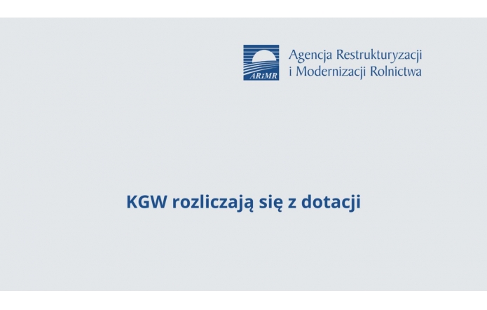 KGW rozliczają się z dotacji