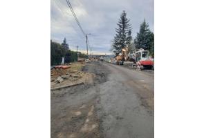 remont drogi w Pogwizdowie - stan na dzień 3.02.2024