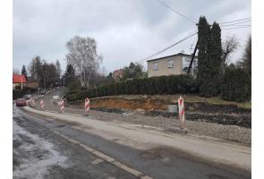 remont drogi w Pogwizdowie - stan na dzień 3.02.2024