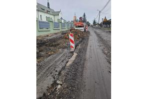 remont drogi w Pogwizdowie - stan na dzień 3.02.2024