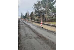 remont drogi w Pogwizdowie - stan na dzień 3.02.2024