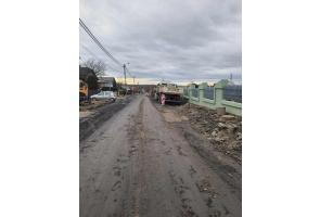remont drogi w Pogwizdowie - stan na dzień 3.02.2024